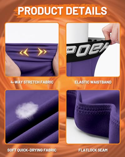 Boys Thermal Compression Pants Youth Fleece Lined Sports Base Layer Leggings Kids Athletic Tights Cold Weather Gear4