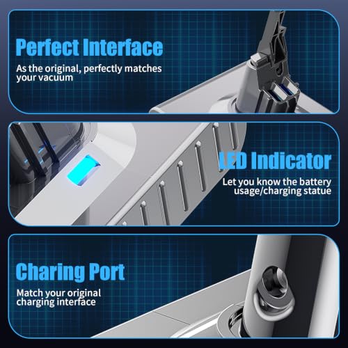 Image of Bonacell Upgraded 10000mAh 21.6V Replacement for Dyson V8 Battery Compatible with Dyson V8 /SV10 Battery 967834-05 215681 Absolute /Fluffy /Animal /Cord-Free Handheld Vacuum