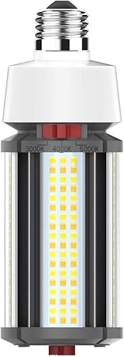 Satco S23148 Hi-Pro - Lámpara LED de mazorca de maíz seleccionable de temperatura de color y potencia de color, reemplazo HID, 27W/22W/18W,