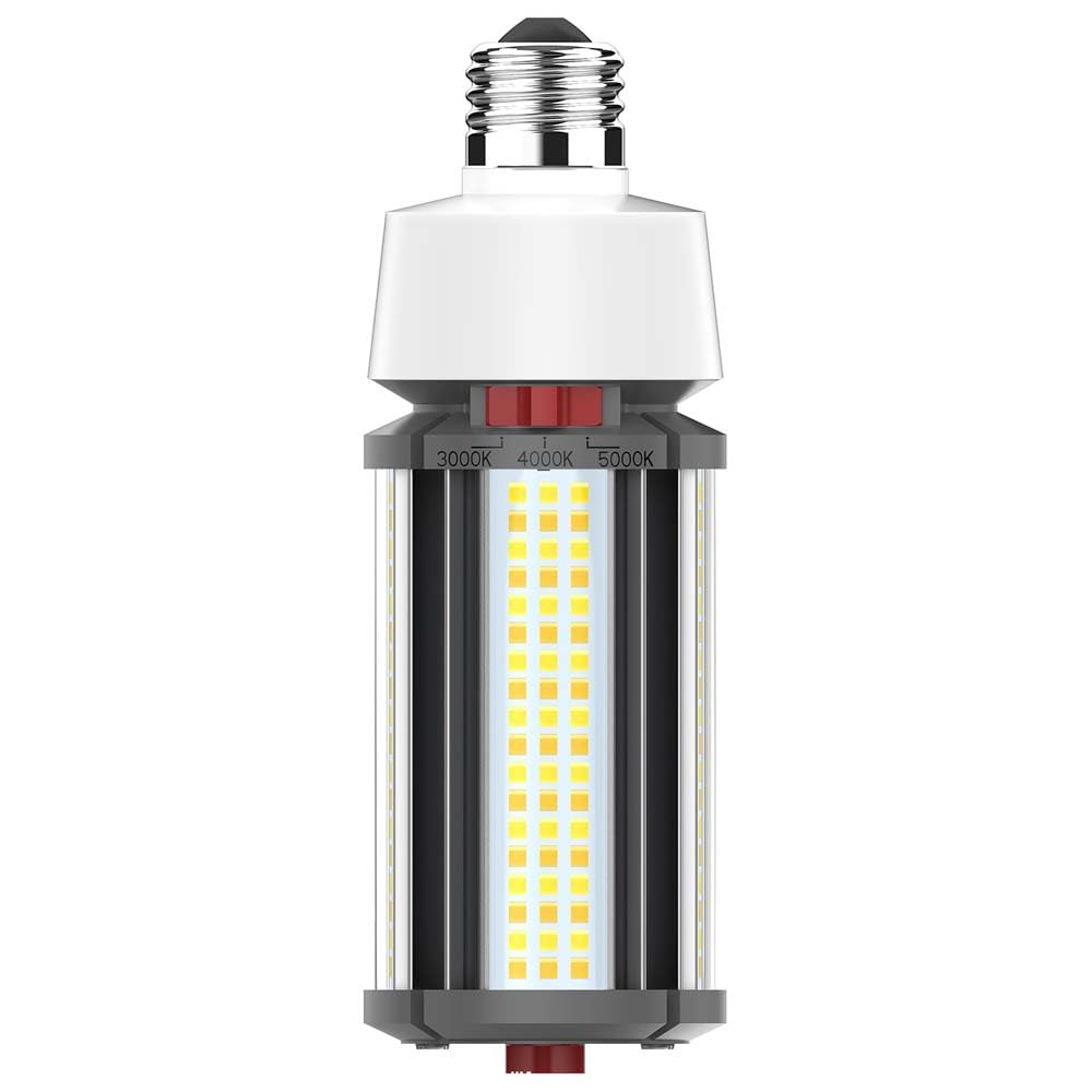 Satco S23148 Hi-Pro Wattage and Color Temperature Selectable LED Corncob Lamp, HID Replacement, 27W/22W/18W, 3000K/4000K/5000K