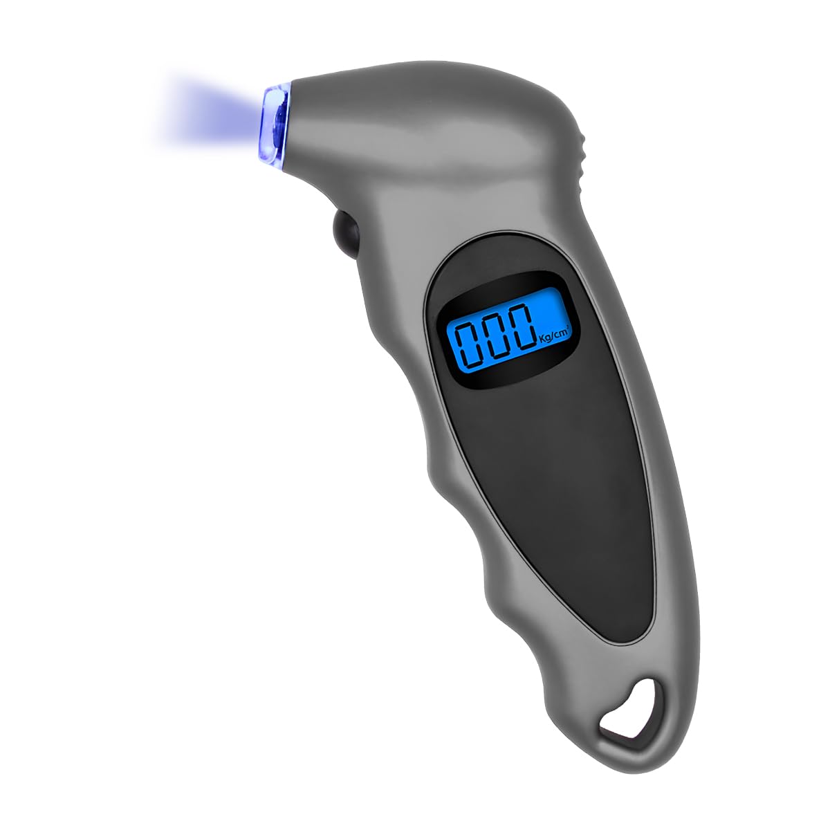 Digital Tire Pressure Gauge, 150PSI 4 Settings High Accuracy Tire Gauge with Backlit LCD and Non-Slip Grip, Easy to Read Air Pressure Gauge for Cars, Trucks and Bicycles (Gray)