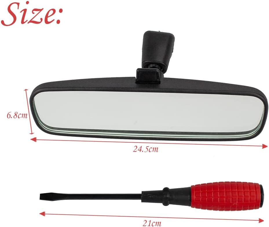 RLB-HILON Interior Rear View Mirror Compatible with Nissan Rogue Altima NV1500 NV2500 NV3500 Frontier Tiida Sentra and More