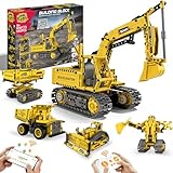 5-in-1 STEM Robotics Kits, 550 PCS Science Kits Building Blocks RC Robot Sets, App & Remote Control, Educational Toys for Kids Age 6 7 9 10 11 13 14+, DIY Gift for Boys & Girls