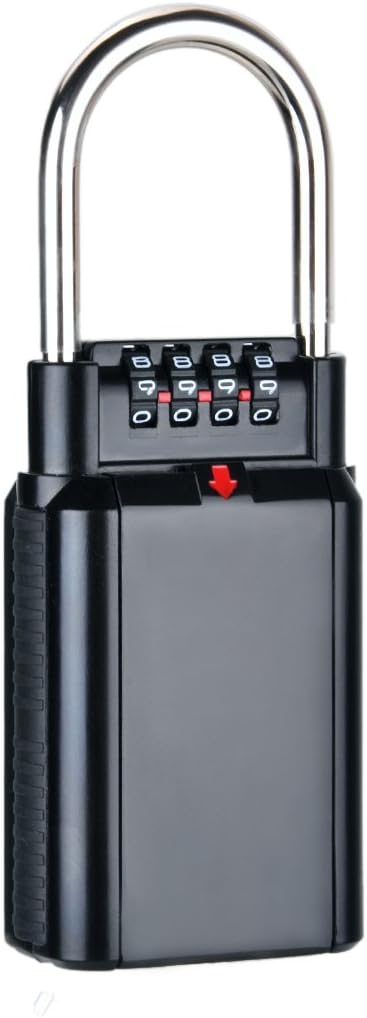 Key Safe Box Combination Lockbox Code Lock Secure Box Key Holder Can Hold 6 Key Portable Lock Box For Family / Realtor / Runner / Outdoor