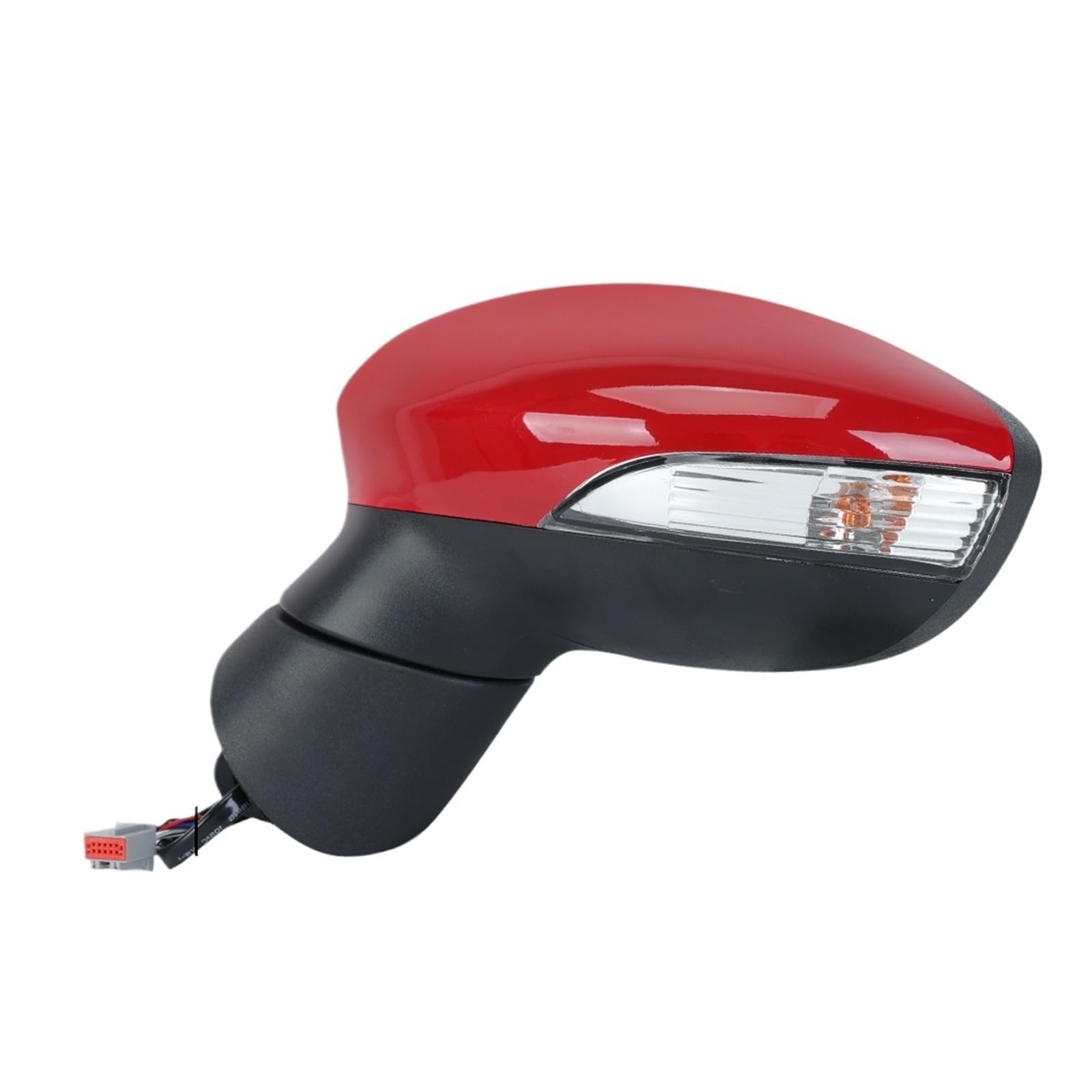 Espejo retrovisor eléctrico con lente calefactable roja for Ford Fiesta MK7 2013-2017, accesorios for coche, conjunto de espejo retrovisor lateral de 6 pines.(Left Side)
