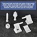 2Pcs Universal Toilet Seat Hinges Replacement with Bolts Screw and Nuts White Plastic Toilet Seat Hinges Toilet Seat Hardware for Toilets Seats Lids Replacements and Repairs