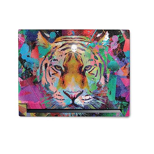 MightySkins Glossy Glitter Skin Compatible with Alienware M18 R1 (2023) Full Wrap Kit - Neon Tiger | Protective, Durable High-Gloss Glitter Finish | Easy to Apply & Change Styles | Made in The USA