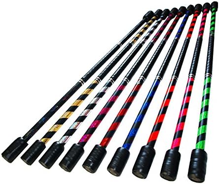 Flames 'N Games Contact Practice Staffs - Spiral Deco (1m, Glow)