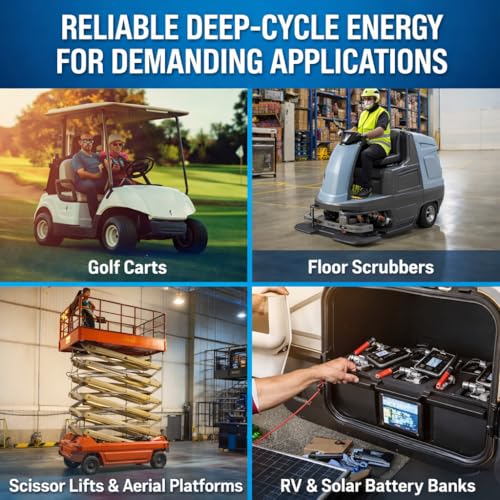 Image of Mighty Max Battery ML230-6GC2 - 6 Volt 230 AH, Dual Terminal, Rechargeable SLA AGM Battery For Golf Cart