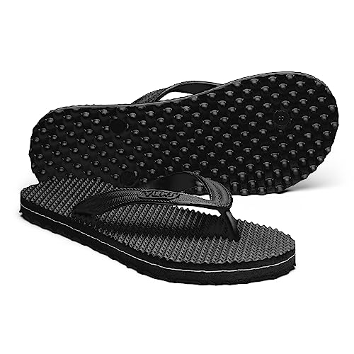 Image of YUKI Men and Women Slipper Accupressure Flip Flops Hawai Chappal for Home Daily Use