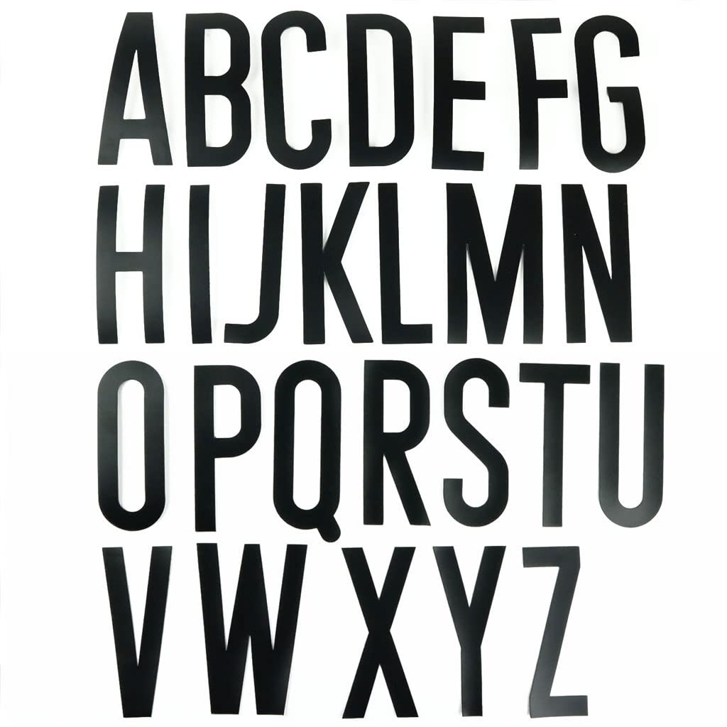 Set de lettres magnétiques (alphabet) Noir x x 200 mm - Noir - Iron oxide - 0,8 mm - Utilisation intérieure et extérieure - ML950 - AZ -