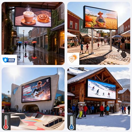 Image of P3 40 inchx25 inch Led Sign Programmable Scrolling Digital Display Screen For Business Message Board Wifi Control High Definition High Brightness Advertising Support Image& Video Matrix Panel