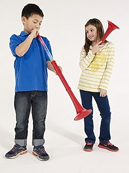 pInstruments PBUZZ1R Plastic Wind Instrument Sliding Type Introductory Instrument PBuzz C Style, Lightweight & Durable ABS Bio-Coat Antibacterial Red