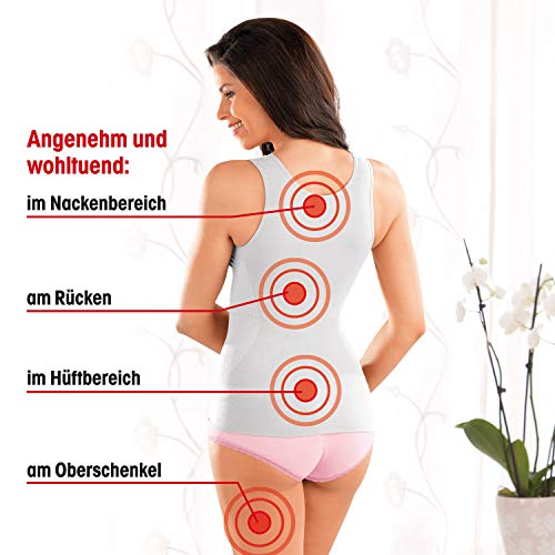 VITALmaxx Massagesitzauflage mit wohltuender Wärmefunktion für Rücken und Nacken | Massagematte weiche, komfortable Auflage für Stuhl oder Sessel | 5 Massageprogramme mit 4 verschiedenen Massagearten