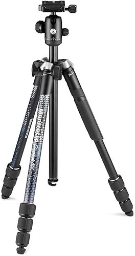 Manfrotto Element MII - Trípode de aluminio de 4 secciones con cabezal de bola, negro
