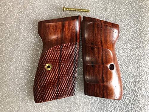 New!! Grip for Walther Interarm PP, PPK/S Pistol Grip, Half Checkered & Smooth Finger Groove, Hardwood, Thai Handmade