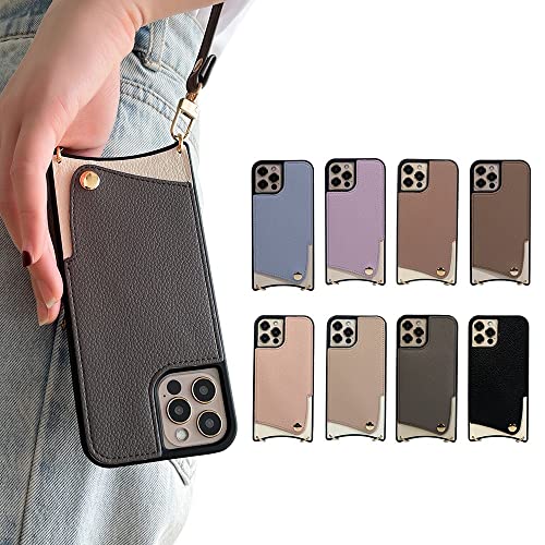 iPhone13 pro MAX iPhoneケース　ショルダー　カード Amazon.com: ENCASED iPhone 13 PRO MAX Wallet Case with Card Holder