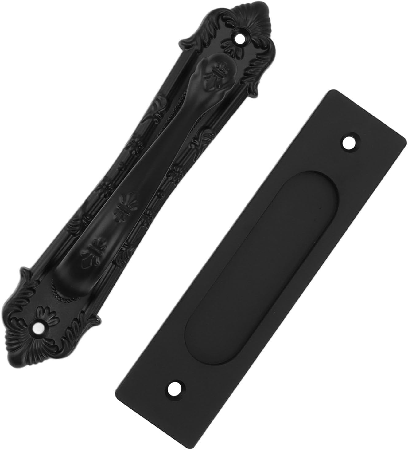 Sliding Barn Door Handle, Heavy Duty, Double Sided, Flush Pull Hardware, 12 Inch, Flat Back Plate, for Home, Garage, Closet, Wardrobe, Cabinet, Office, Retail, Industrial, Resident