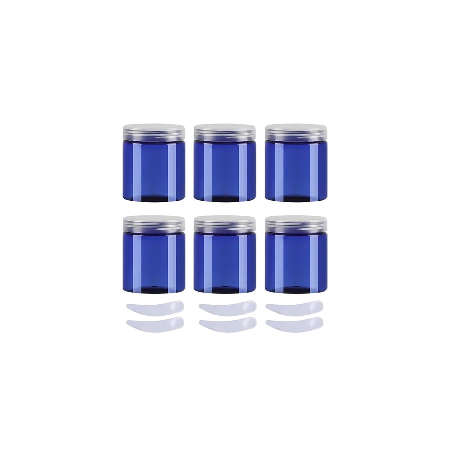 dfEDRd Plastic Cosmetic Jar, Pack of 6, 100ml Cosmetic Pots with Clear Lids Containers for Toiletries(150ml)