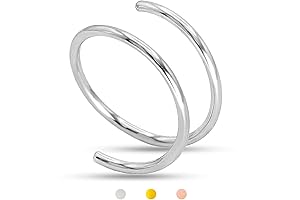 Sterling Silver Double Nose Ring for Enhanced Piercing Versatility