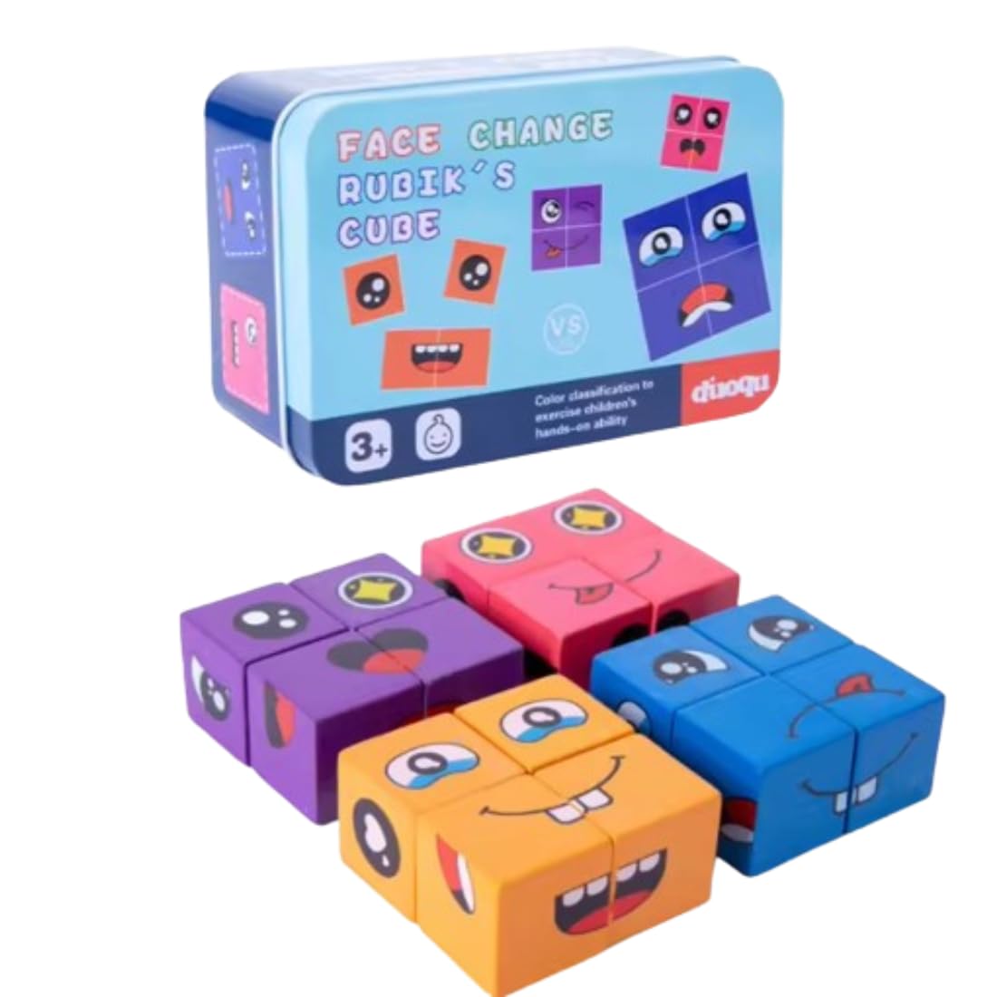 Mara Bommai Face Changing Cube Building Blocks Puzzle, Wooden Rubik’s Cube Face Expression Toy, Educational Face Matching Family Board Game (16 Wooden Puzzles and 72 Cards) (B0D9YR9644) Amazon Price History, Amazon Price Tracker