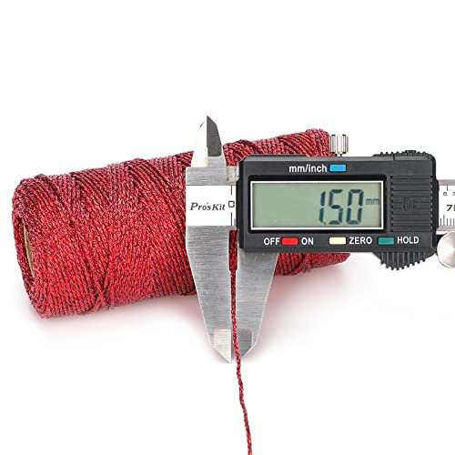 G2PLUS 100M Decorative Metallic String, 1.5mm Red Twine String for Crafts - Image 2