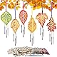 HONMOK 12 Stück Herbst Windspiel Bastelset Holz Blätter Basteln Kinder Herbstblatt Klangspiel Bastelhandwerk Herbst Kreativsets zum Bemalen Geschenk für Jungen Mädchen Herbstdeko