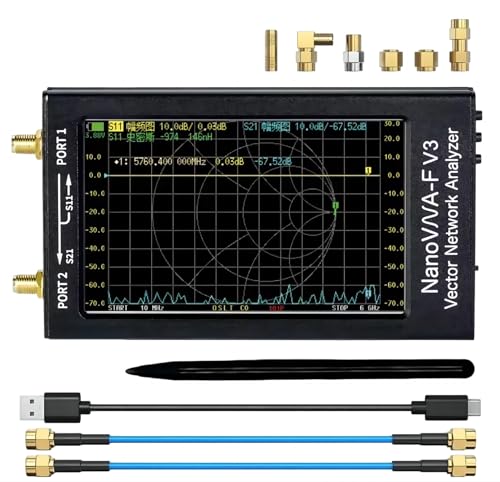 NanoVNA-F ベクトルネットワークアナライザー Nanovna-fベクトルネットワークアナライザー、v2、v3、50khz、3ghz