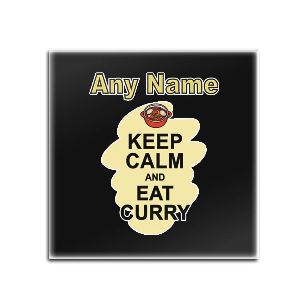 Dessous de verre curry lot de 4 en verre avec motif alimentaire pour table de cuisine