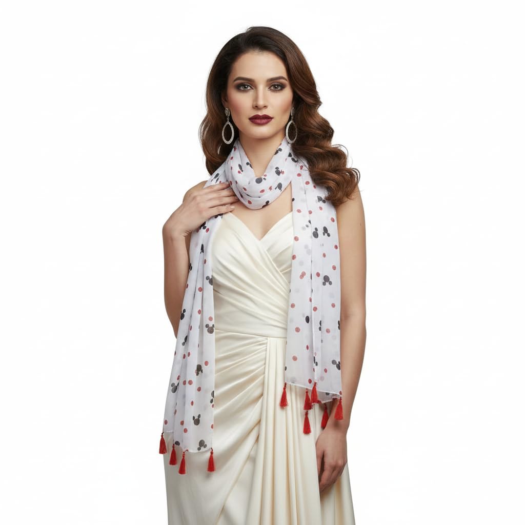 sahil scarf Premium Multicolor Fancy Scarf Lightweight & Comfortable for All Seasons (22x72inch)-picture-17