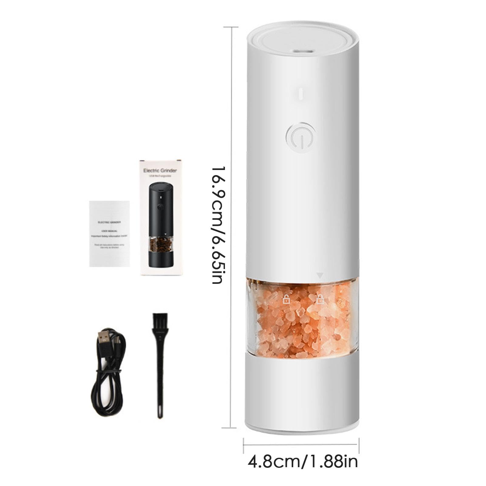 Macinapepe E Macinasale Elettrico A Batteria - 5 Livelli Di Macinatura, Con Luce LED E Supporto - Foto 13