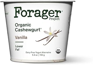 Forager Dairy-Free Usda Organic Vanilla Cashewgurt, 5.3 Oz (Pack Of 12)