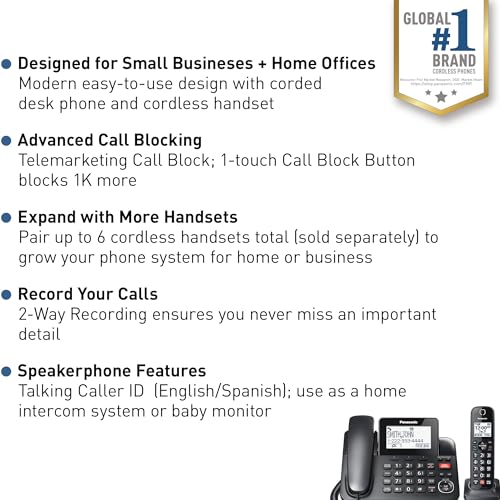 Panasonic KX-TGF850B Corded/Cordless Phone thumb #1