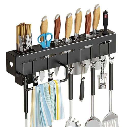 ZEFINTA Stainless Steel Wall Mounted Kitchen Shelf – Knife Holder ...