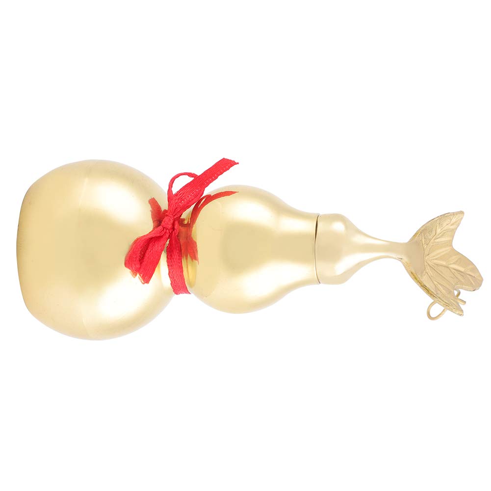 10.3cm / 4.1in Chinese Brass Gourd, Lucky Brass Gourd, Open Cover with Leaf Anti-Oxidation Attract Money Decoration for Home Gift Freends Office-image-25