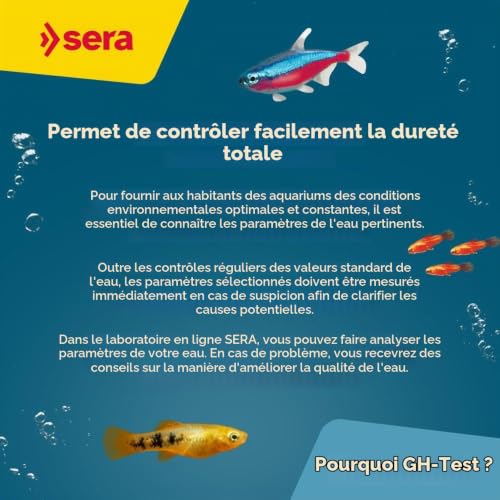 SERA GH Test 15ml | pour Aquarium et Bassin | Mesure de la Dureté Totale (Calcium & Magnésium) | Kit d’Analyse de l’Eau avec Éprouvette, Seringue et Fiche d’Évaluation | Précision Jusqu’à 420 °DGH – vue 5