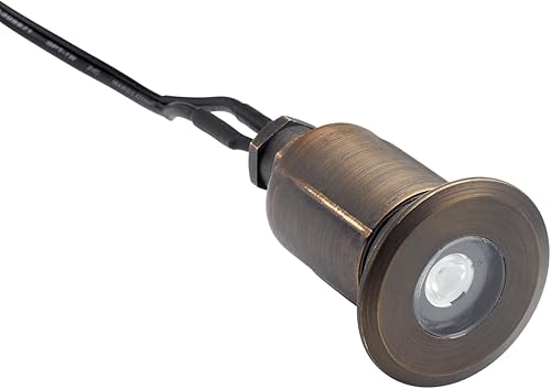 Kichler 12V MR8 Empotrable en el suelo Basic Trim Centennial Latón, 2.00x3.00x2.00