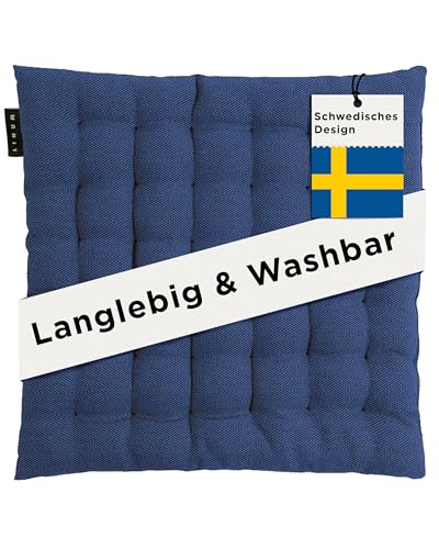 LINUM Pepper Stuhlkissen 40x40 aus 100% Baumwolle, Premium Sitzpolster für...