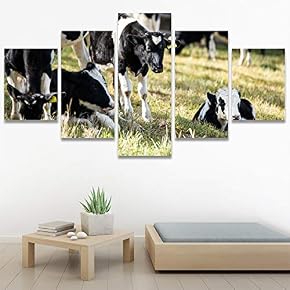 SIGNWIN 5 Panel Canvas Wall Art Modern Art...