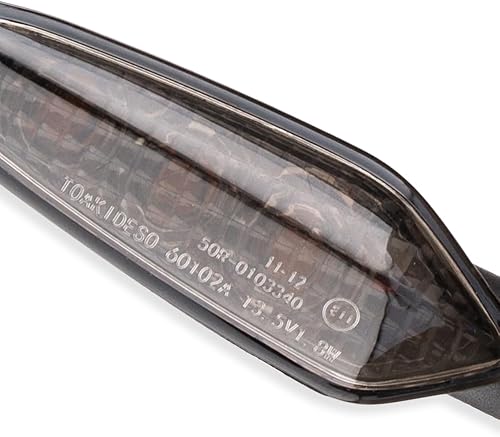Miniatura 5 de Indicadores LED de luz intermitente delantera y trasera compatibles con Yamaha YZF R1 R3 R6 R7 R9 R15 R25 YBR 125250, MT-125-03-09, FZ-25-010 (humo)