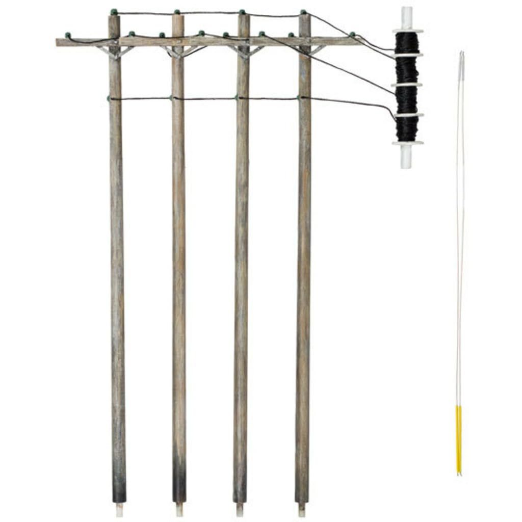 Woodland Scenics US2265 HO Wired Poles Single Crossbar