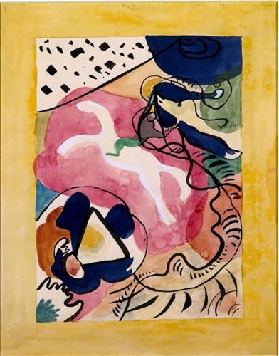 Toile Kandinsky expressionnisme pour décoration salon et tableau abstrait chic 60x90cm