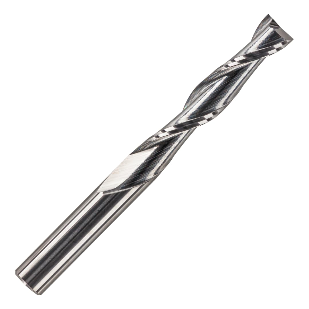 Rennie Tools - 4mm Shank Solid Carbide 2 Flute Up Cut Router Bit 4mm Cutting Diameter x 28mm Flute. CNC Router Cutter / Spiral Flute Cutter End Mill For Routing Soft Wood Hard Wood MDF PVC Plywood Etc — image 1