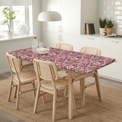 Nappe extensible vintage 152 cm blanche table rectangulaire extérieure et intérieure - 6