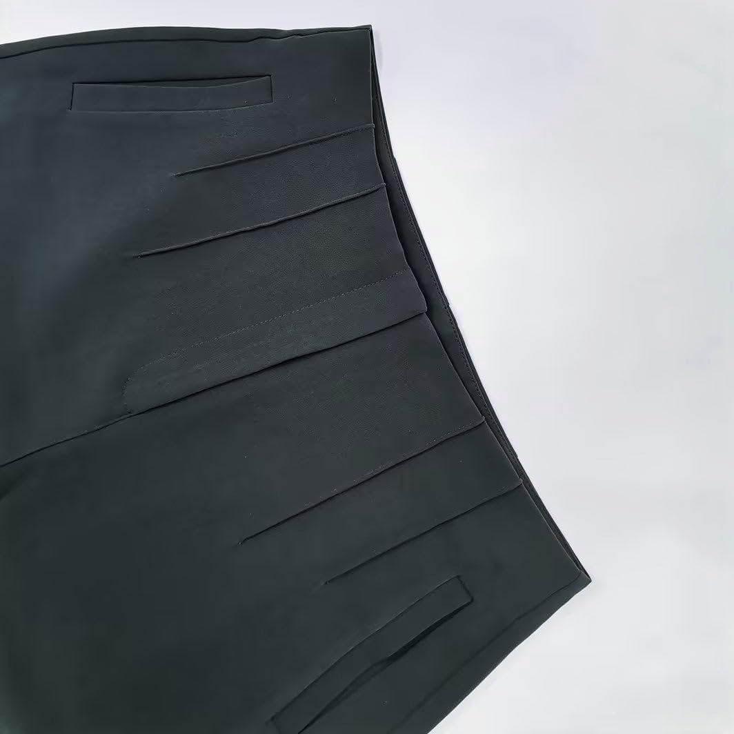 Womens Straight Leg Pants 2025 High Waisted Stretchy Business Casual Work Pants Dress Office Trousers with Pockets Dark Grey Size X-Large - Image 2