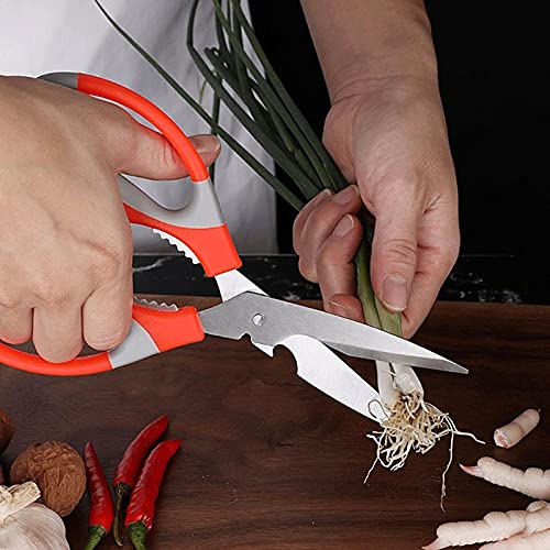Forbici da cucina Forbici da cucina multifunzionali in acciaio inossidabile per uso domestico Barbecue Forbici per ossa di pollo forti Forbici per alimenti