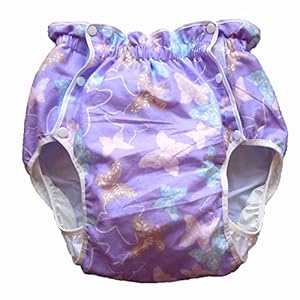 WXZQMZ Volwassen waterdichte incontinentie onderbroek, volwassen luier cover voor incontinentie, wasbare geruisloze herbruikbare volwassen luier, voor mannen en vrouwen paars S