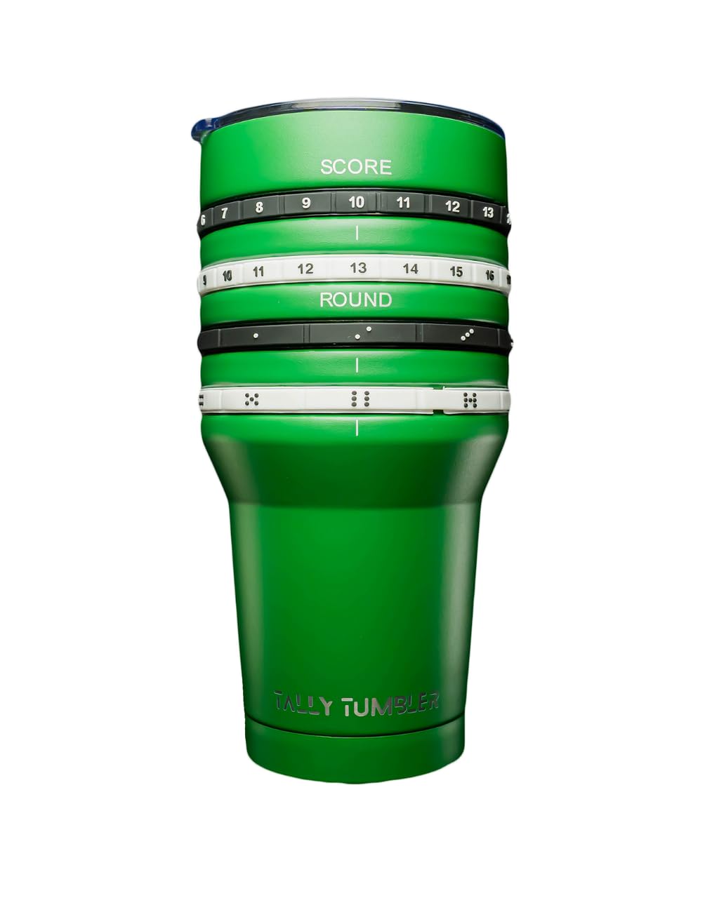 Tally Tumbler (Sport Version Stainless Steel Cup, 30 oz Leak Proof Lid, Double Wall Insulation, Tumbler with Score Keeping Counter used to Track Game Scores & Rounds Won, Two Teams (Pickleball Green)