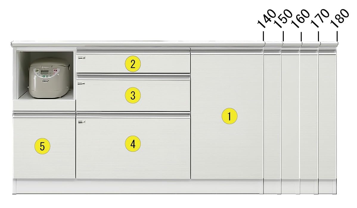 Amazon｜ノーブランド品シュシュchouchouo-KCキッチンカウンター食器棚 