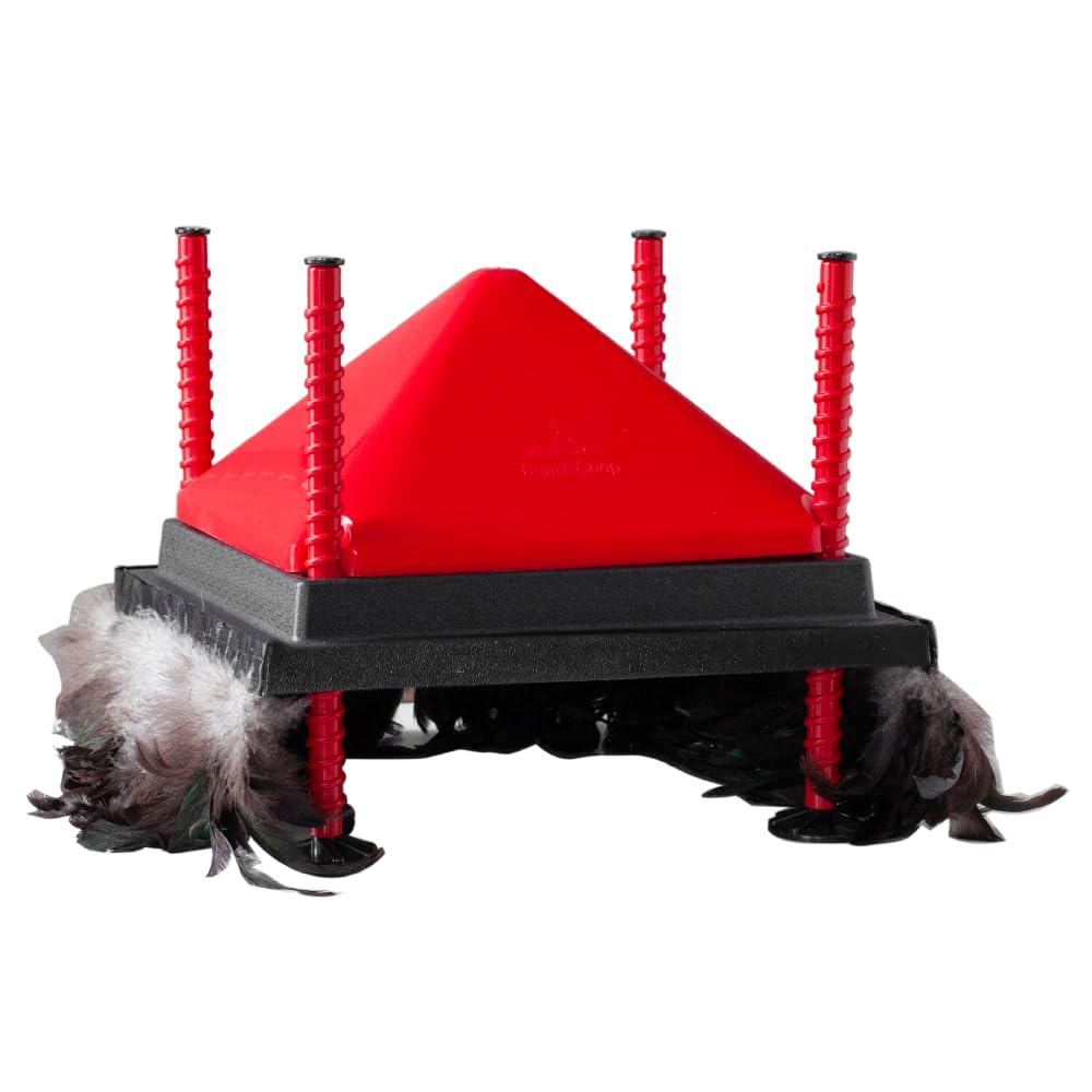 Chick Brooder Heating Plate and Anti-Roost Cone Set - Brooder Heat Plate Warms Up to 20 Chicks - Chick Heater with 25 Adjustable Heights and 22 Watts - Safer Than Heat Lamps - 12" x 12"